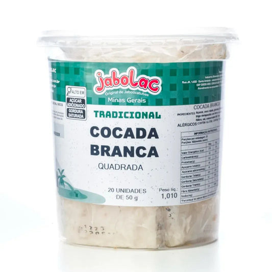 Cocada branca quadrada Pote 1,01Kg