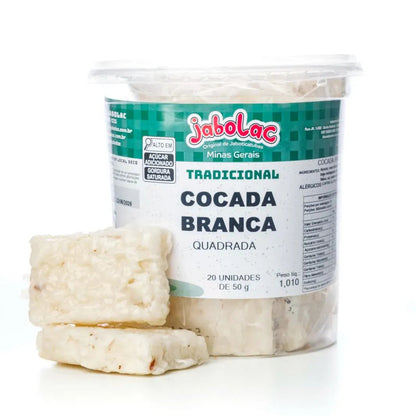 Cocada branca quadrada Pote 1,01Kg