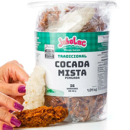 Cocada mista pingada Pote 1,01Kg